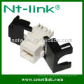 180 degrés noir couleur tooless cat.6 rj45 keystone jack